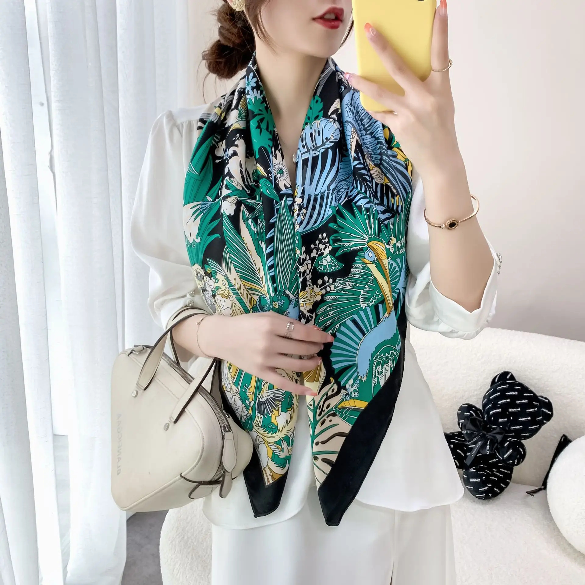 Sunscreen Shawl 90cm Large Square Muslim Women - Image 28