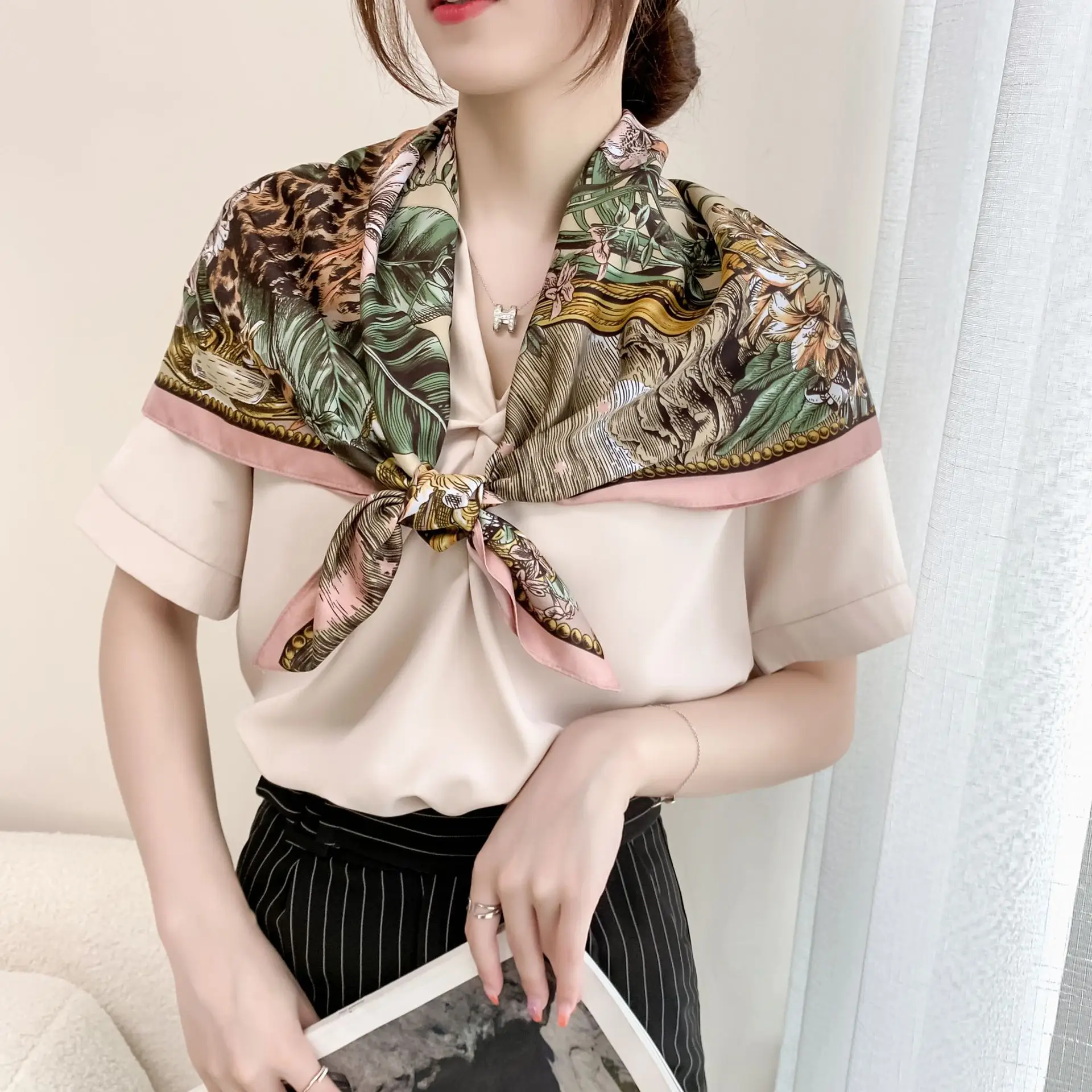 Sunscreen Shawl 90cm Large Square Muslim Women - Image 14