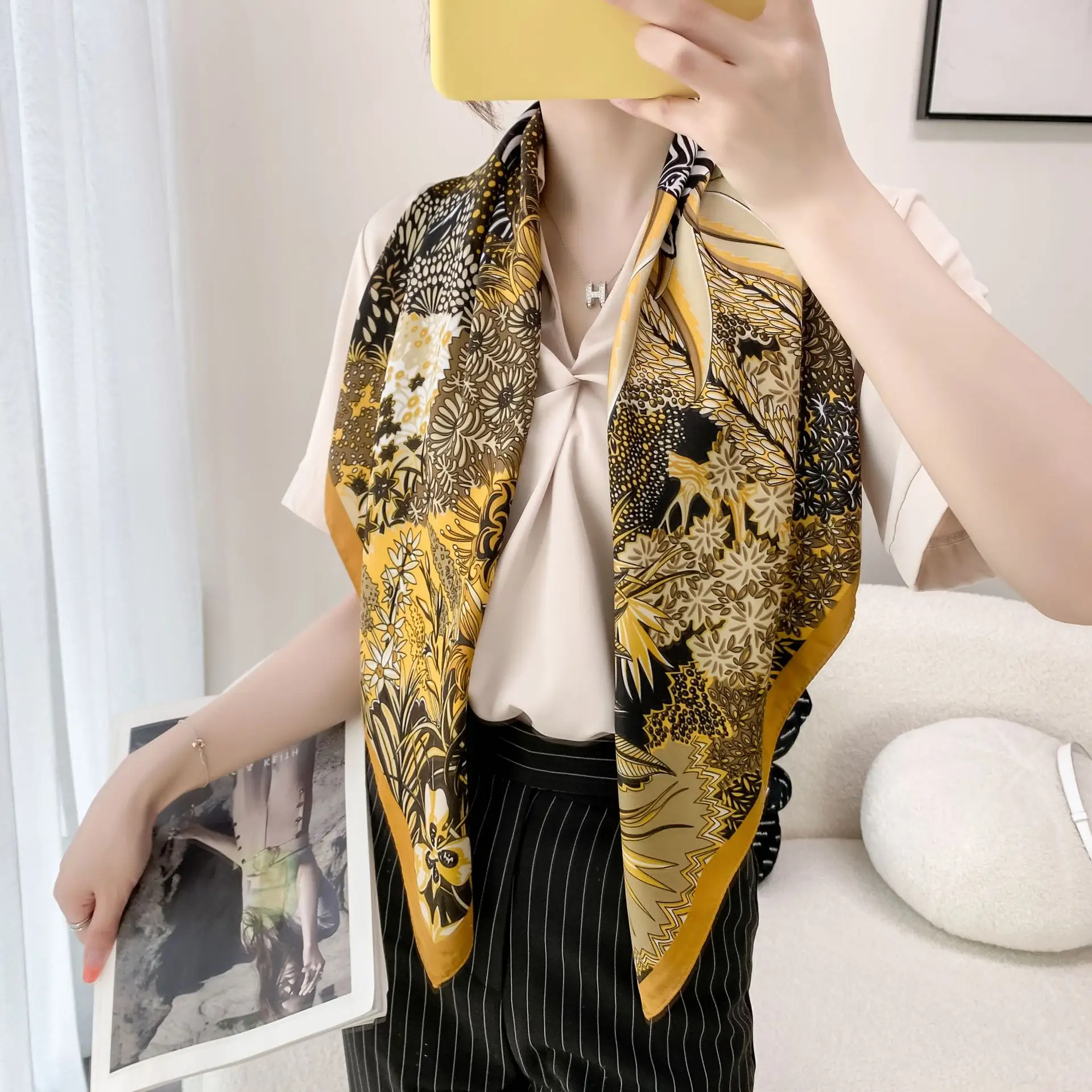 Sunscreen Shawl 90cm Large Square Muslim Women - Image 15