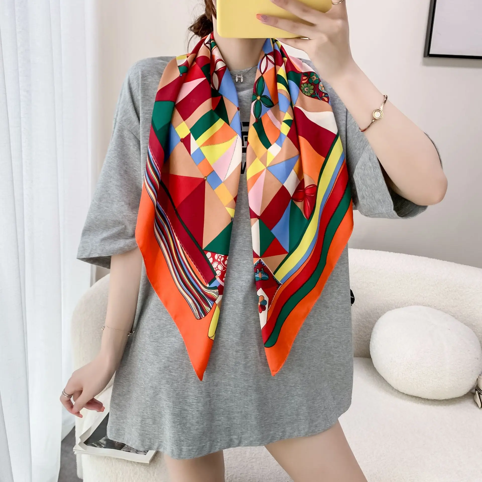 Sunscreen Shawl 90cm Large Square Muslim Women - Image 16