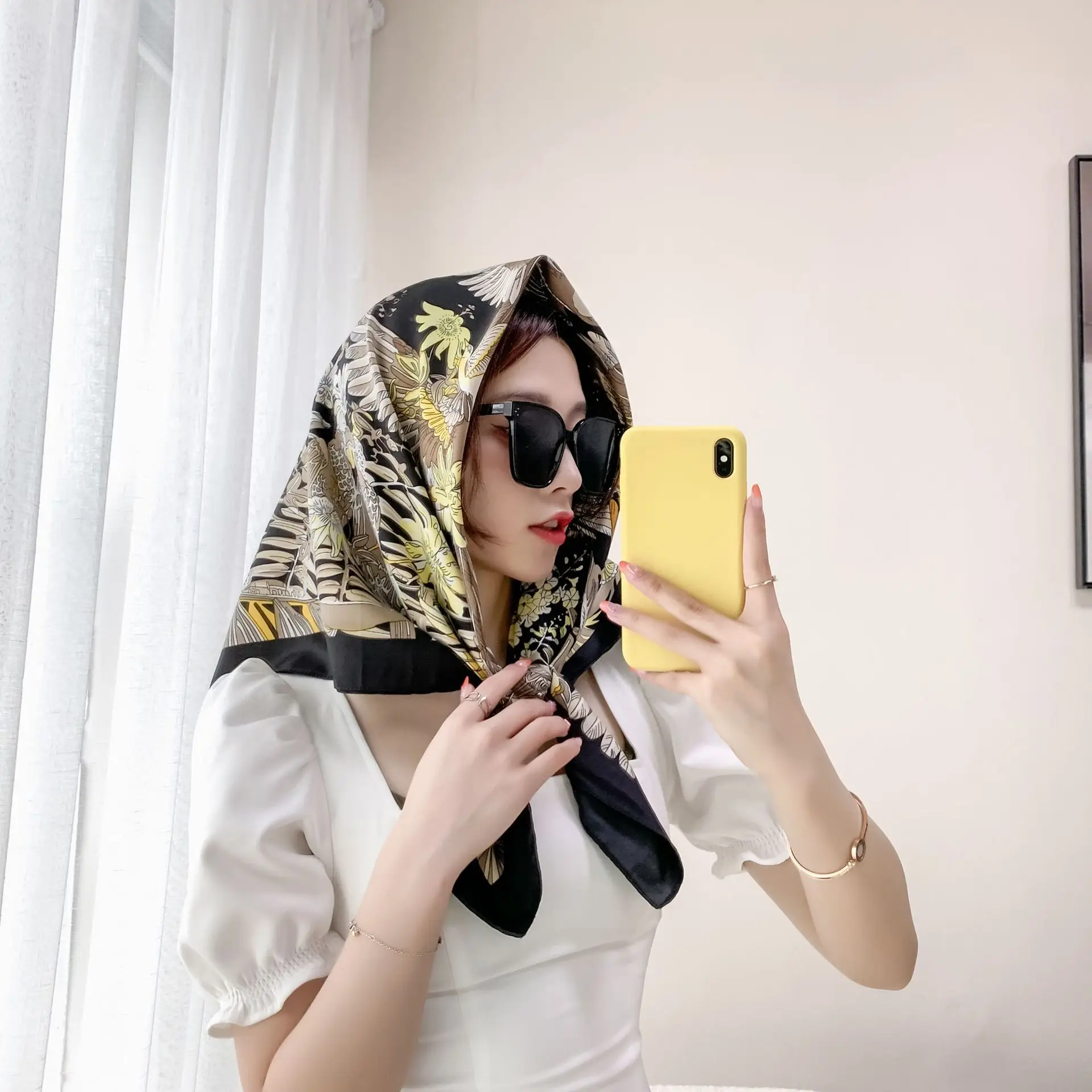 Sunscreen Shawl 90cm Large Square Muslim Women - Image 17