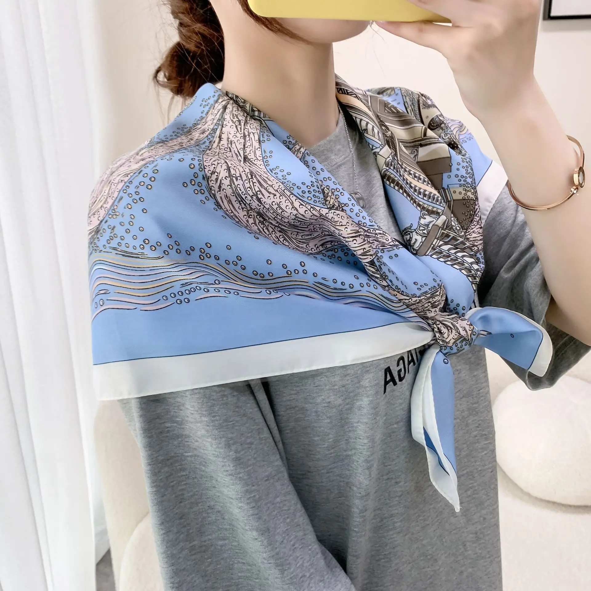 Sunscreen Shawl 90cm Large Square Muslim Women - Image 18