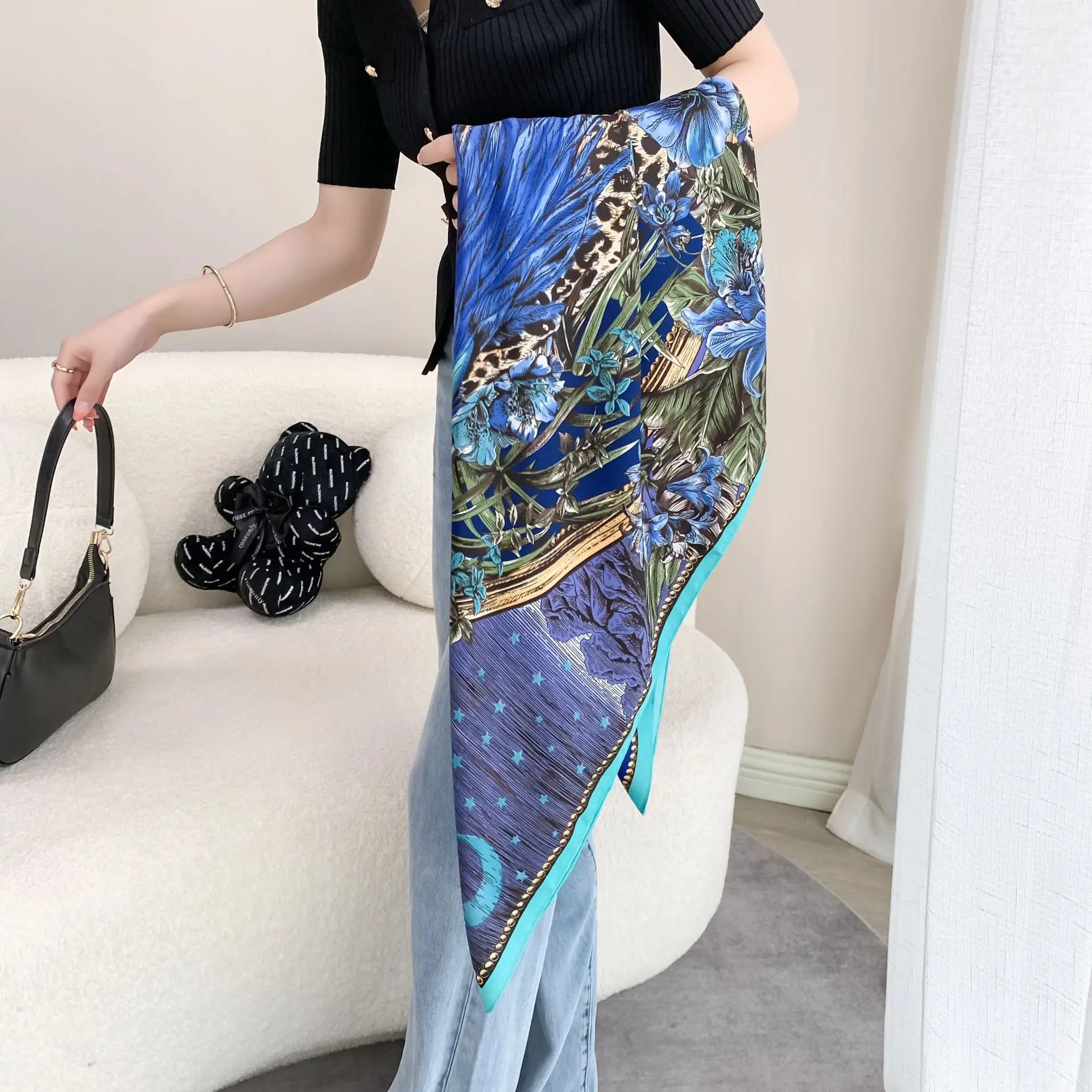Sunscreen Shawl 90cm Large Square Muslim Women - Image 2