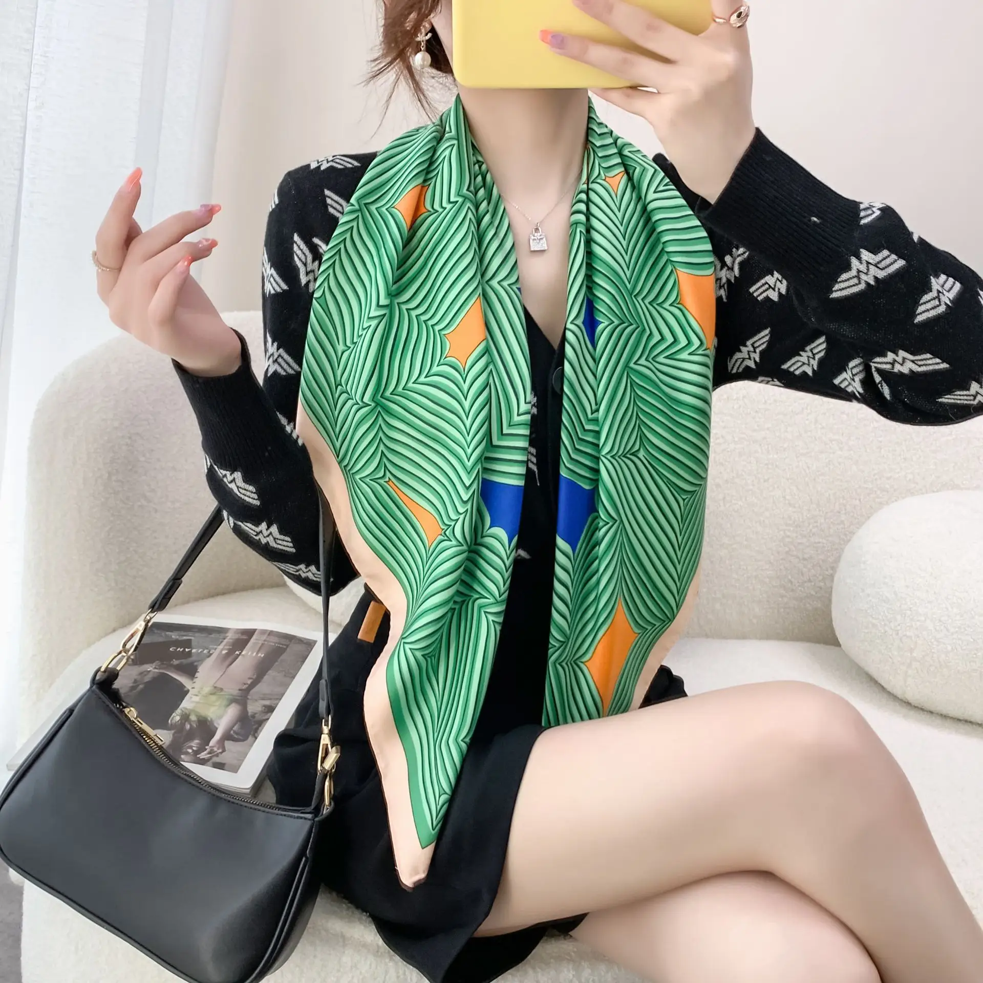 Sunscreen Shawl 90cm Large Square Muslim Women - Image 21