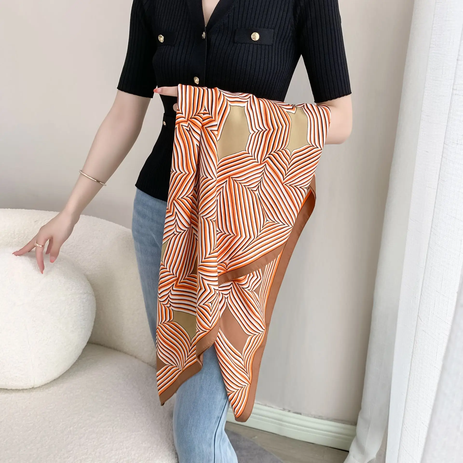 Sunscreen Shawl 90cm Large Square Muslim Women - Image 22