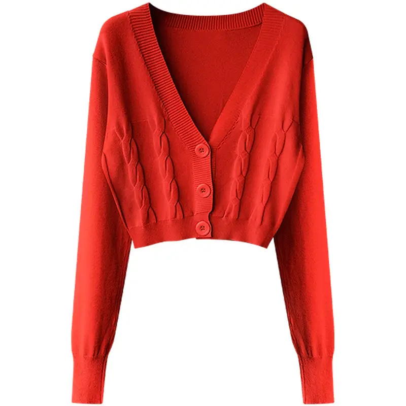 2022 Hemp V-Neck Clavicle Top Long Sleeve Female - Image 13