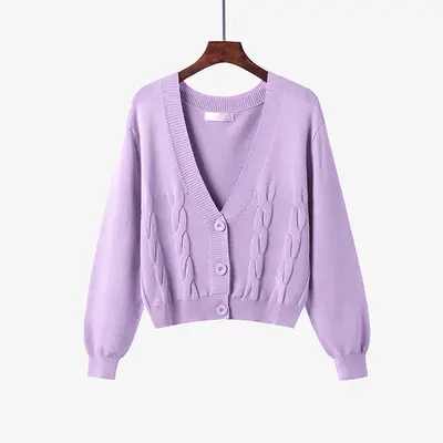 2022 Hemp V-Neck Clavicle Top Long Sleeve Female - Image 5