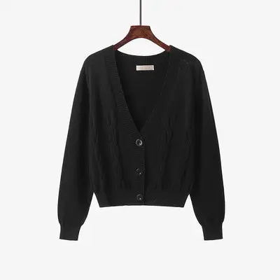 2022 Hemp V-Neck Clavicle Top Long Sleeve Female - Image 6