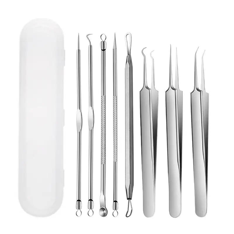 Stainless Steel Cell Clip Tweezers Set for Acne Removal - Image 23