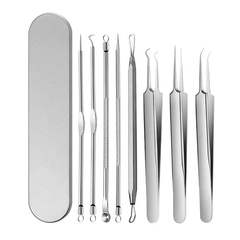 Stainless Steel Cell Clip Tweezers Set for Acne Removal — feature 15