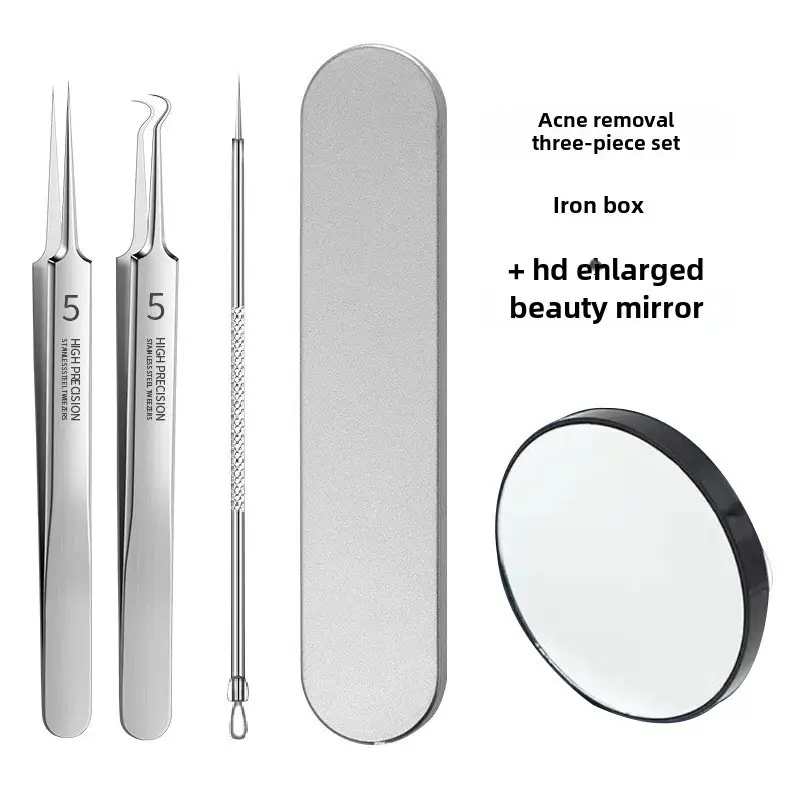 Stainless Steel Cell Clip Tweezers Set for Acne Removal - Image 14