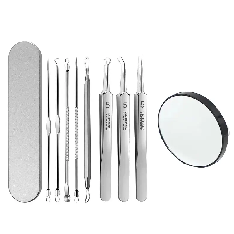 Stainless Steel Cell Clip Tweezers Set for Acne Removal - Image 15