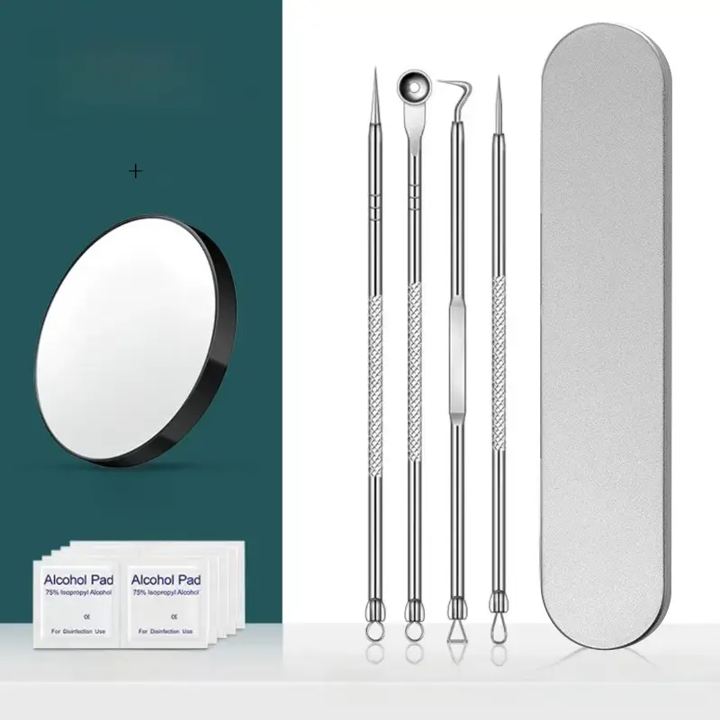 Stainless Steel Cell Clip Tweezers Set for Acne Removal - Image 17