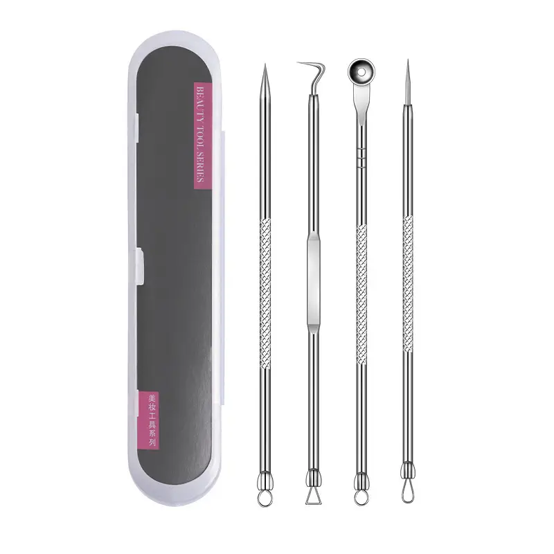 Stainless Steel Cell Clip Tweezers Set for Acne Removal - Image 5