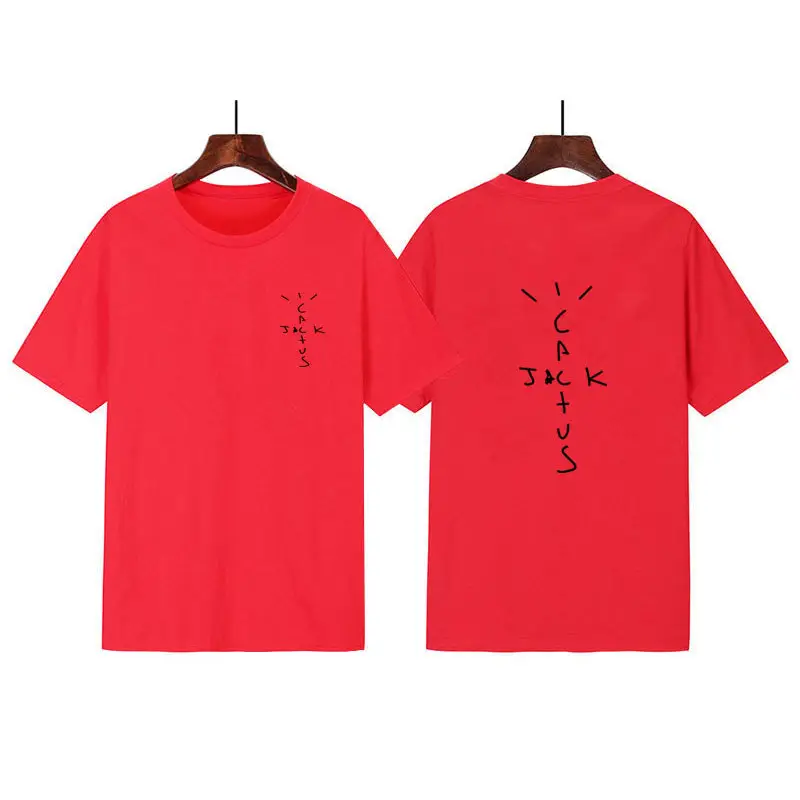 Red Summer Letter Print T-Shirt for Men - Image 3
