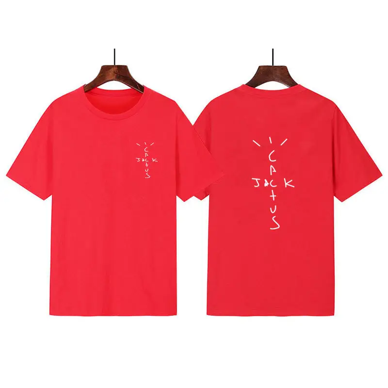 Red Summer Letter Print T-Shirt for Men - Image 4