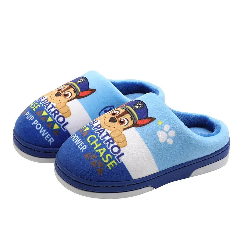 Paw Patrol Children's Cotton Slippers Autumn and Winter Children's Indoor Warm Home Non-Slip Boys Cute Kids Baby Slippers
