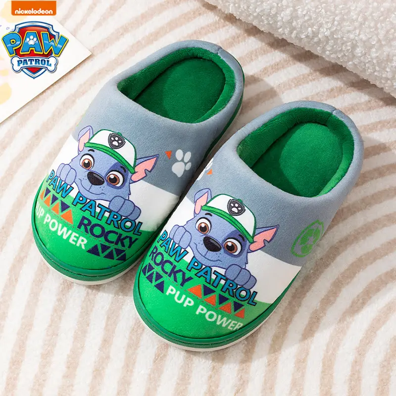 Paw Patrol Children's Cotton Slippers Autumn and Winter Children's Indoor Warm Home Non-Slip Boys Cute Kids Baby Slippers