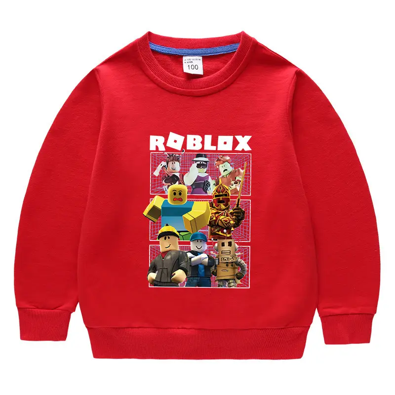 2023 Kids Roblox Sweatshirt Purple Round Neck Cotton - Image 4
