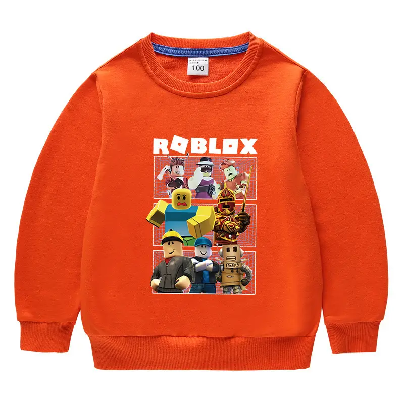 2023 Kids Roblox Sweatshirt Purple Round Neck Cotton - Image 11