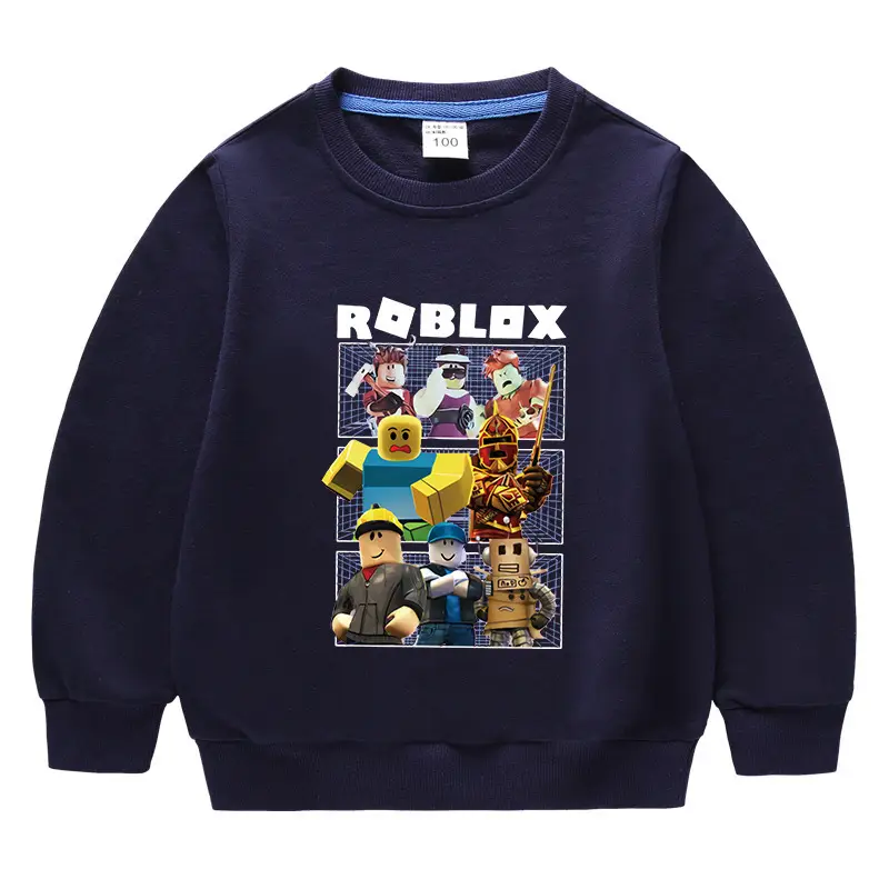 2023 Kids Roblox Sweatshirt Purple Round Neck Cotton - Image 10