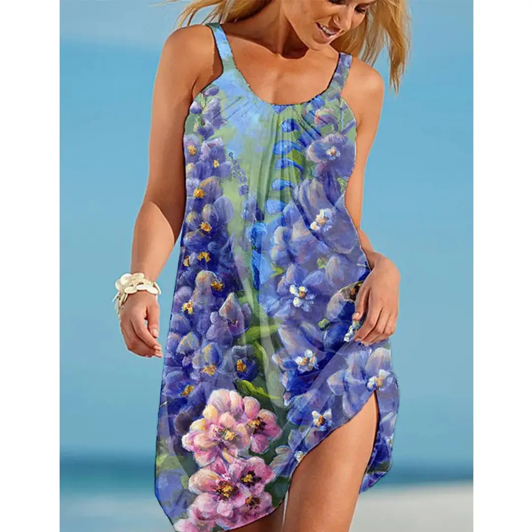 2022 New 3D Printed Floral Sleeveless Dress for Women - Image 19