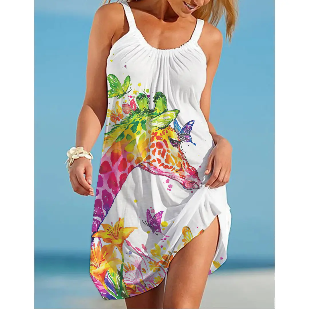2022 New 3D Printed Floral Sleeveless Dress for Women - Image 22
