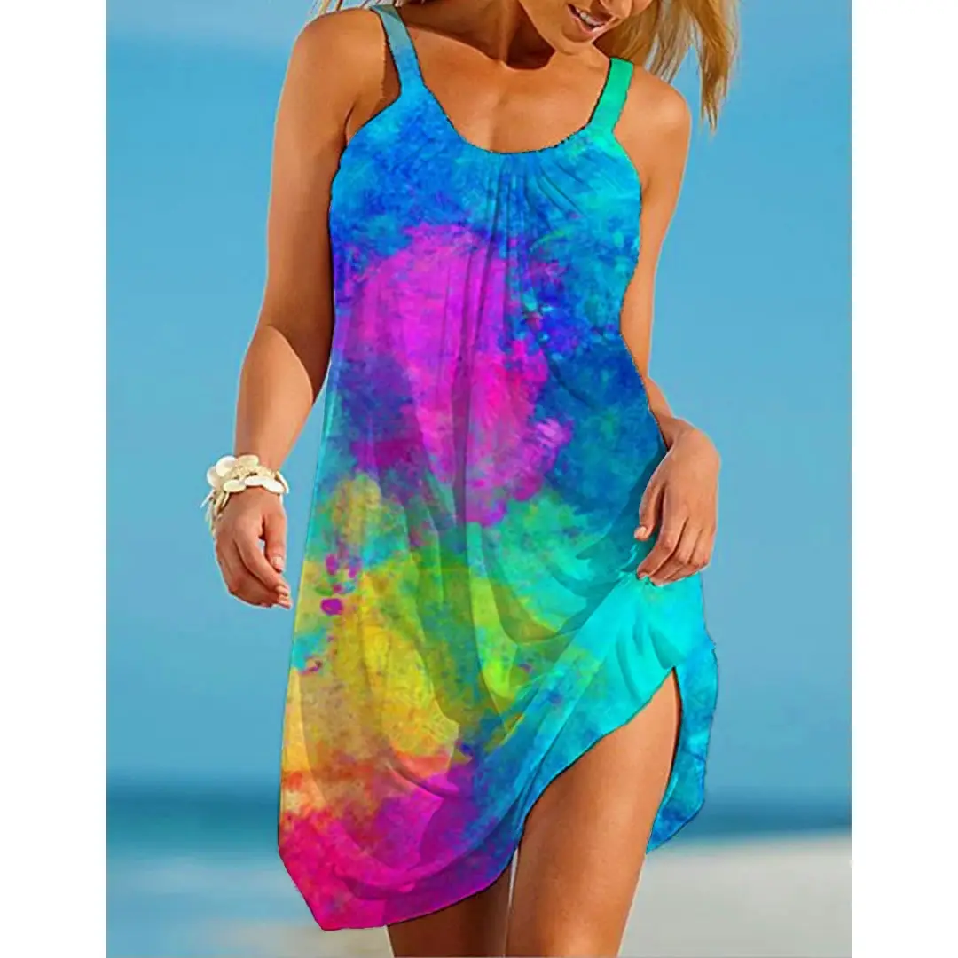 2022 New 3D Printed Floral Sleeveless Dress for Women - Image 29