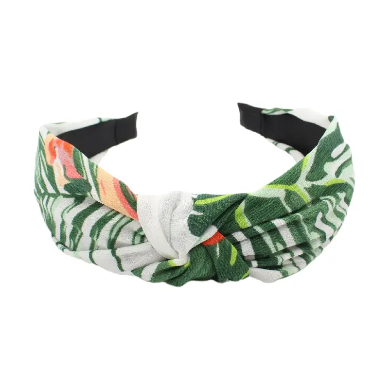 Tropical Leaf Hair Band for Women Knot Design - Image 84