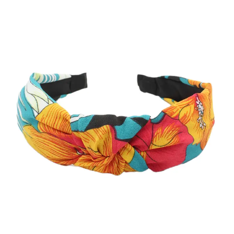 Tropical Leaf Hair Band for Women Knot Design - Image 12