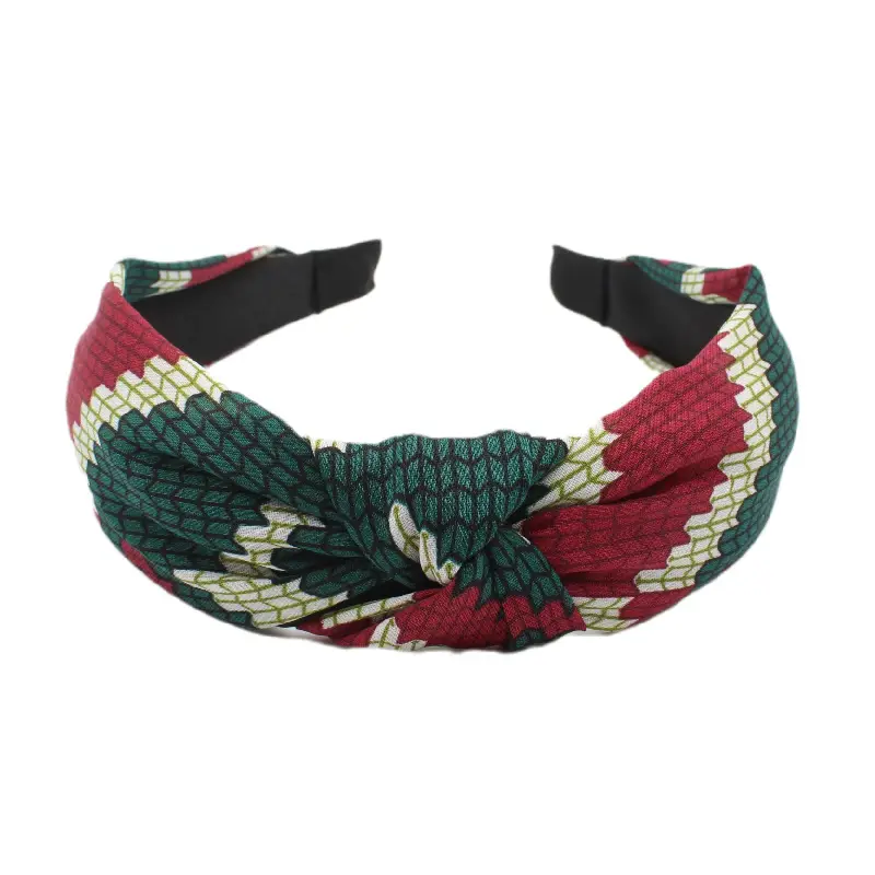 Tropical Leaf Hair Band for Women Knot Design - Image 2