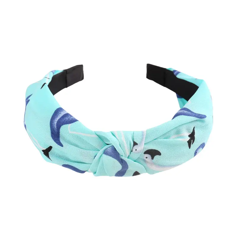 Tropical Leaf Hair Band for Women Knot Design - Image 63