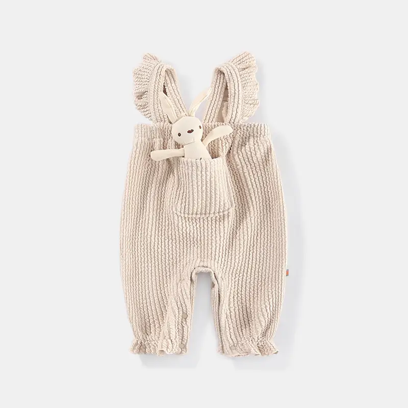 New Baby Girl Cute Pocket Overalls Autumn Winter Korean Style - Image 6