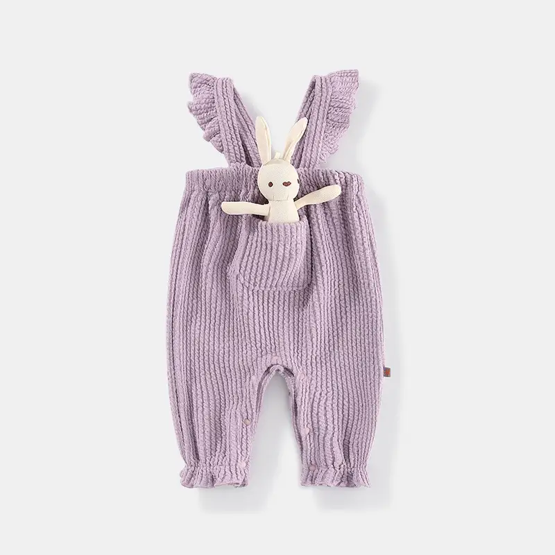 New Baby Girl Cute Pocket Overalls Autumn Winter Korean Style - Image 2