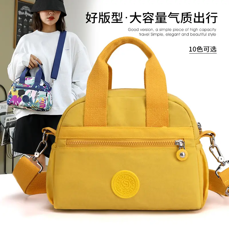 Women's Printed Nylon Shoulder Bag Mint 2021 - Image 11
