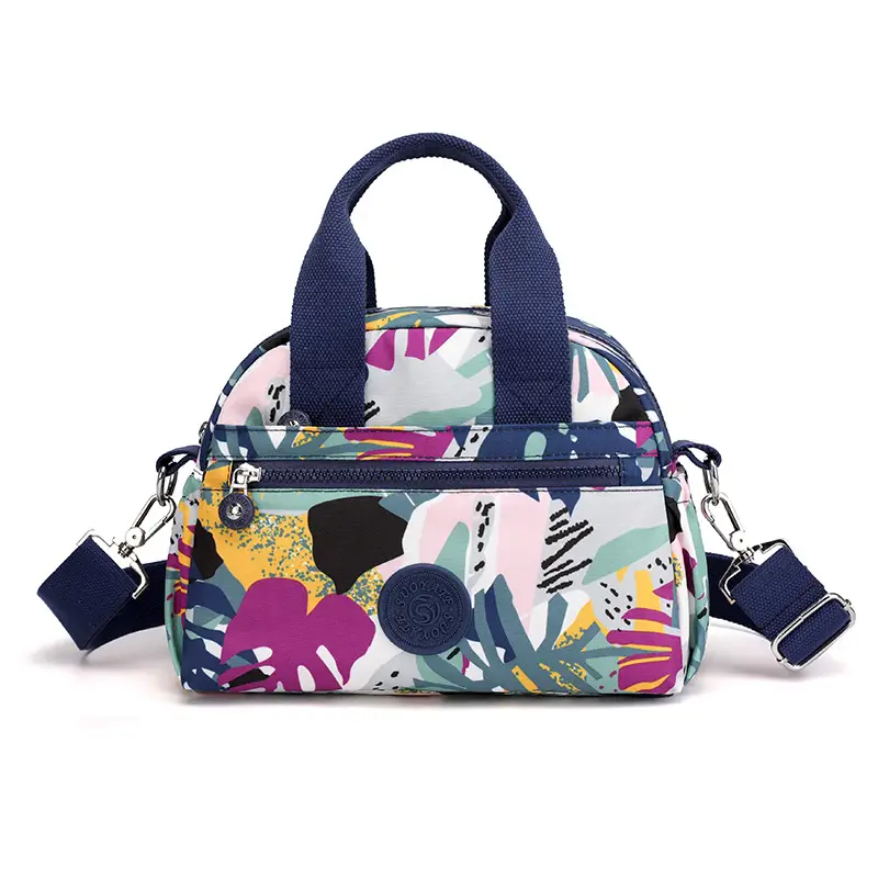 Women's Printed Nylon Shoulder Bag Mint 2021 - Image 4
