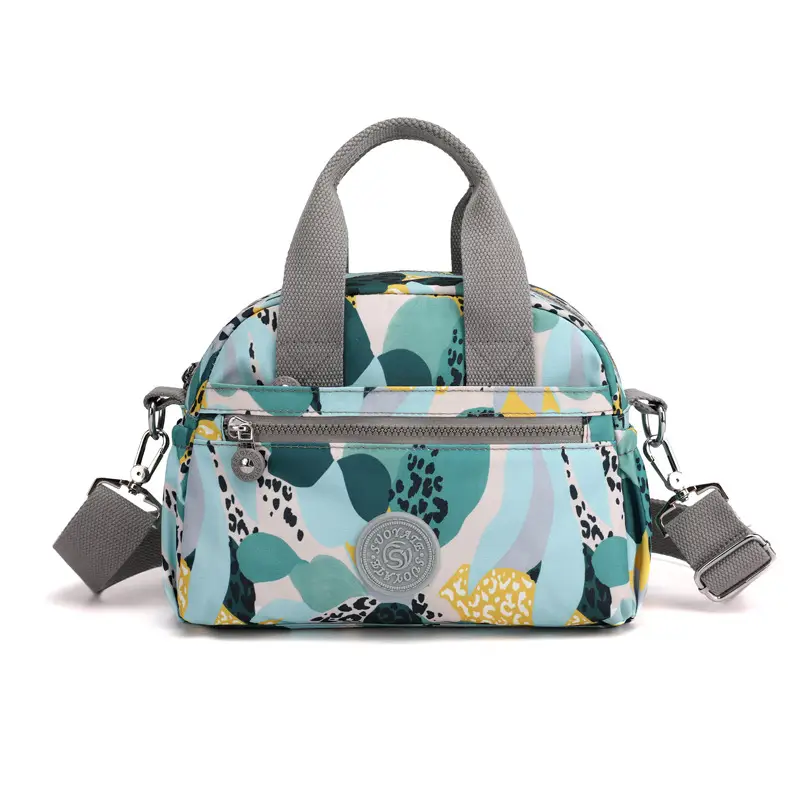 Women's Printed Nylon Shoulder Bag Mint 2021 - Image 5