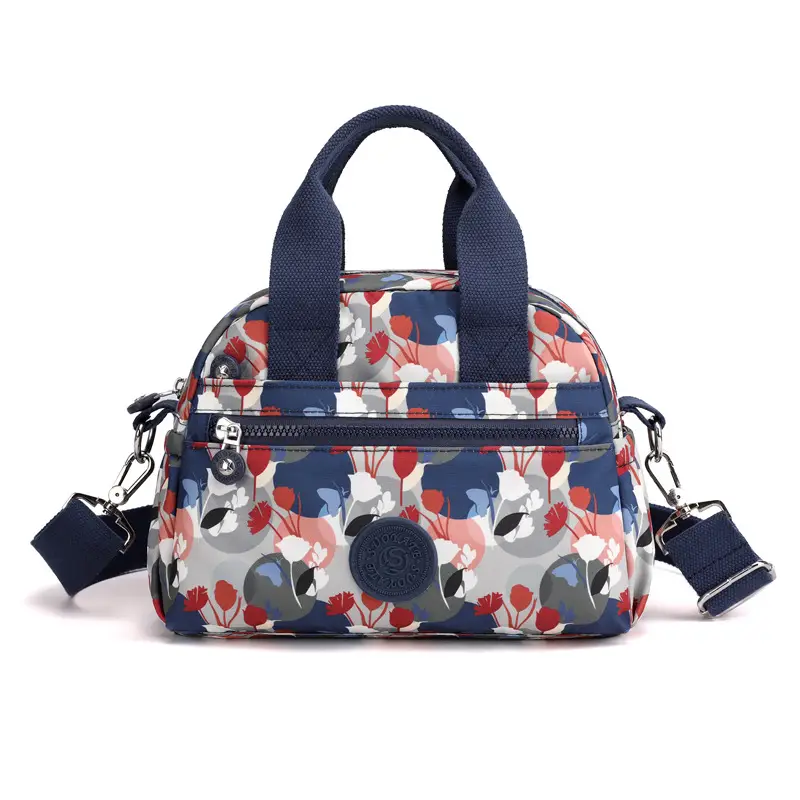 Women's Printed Nylon Shoulder Bag Mint 2021 - Image 7