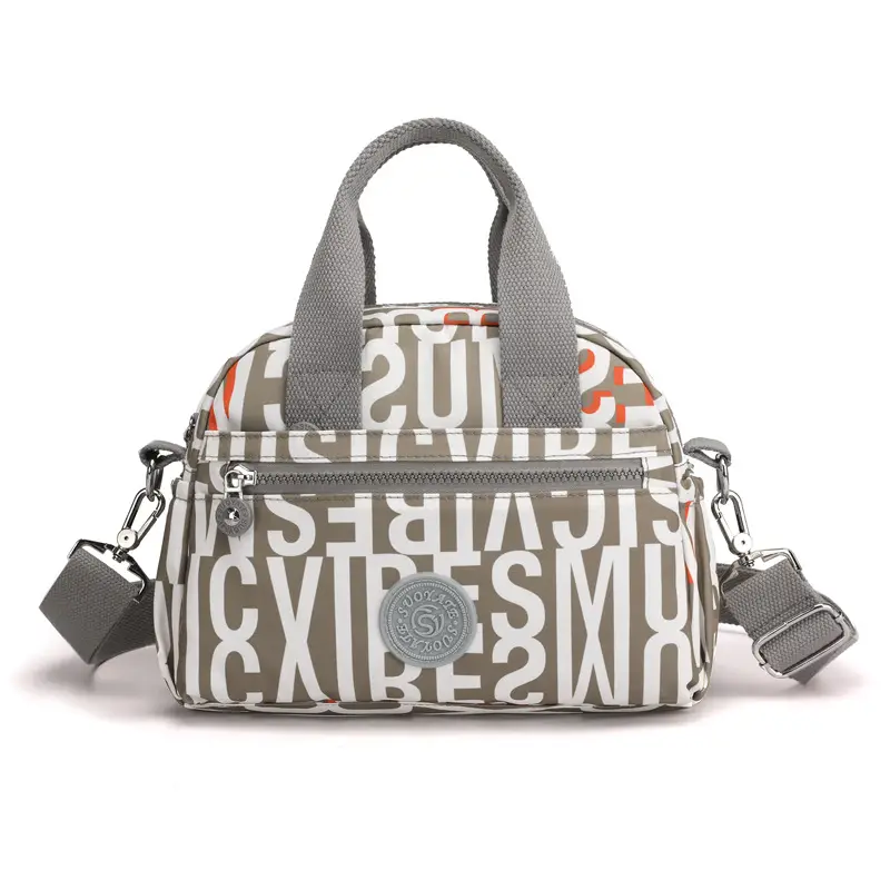 Women's Printed Nylon Shoulder Bag Mint 2021 - Image 8