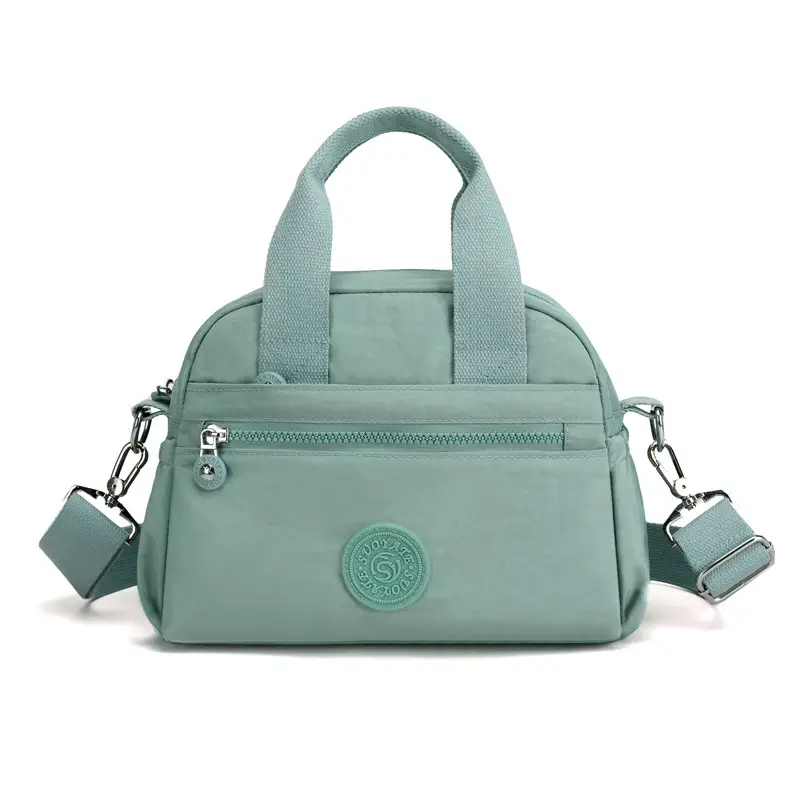 Women's Printed Nylon Shoulder Bag Mint 2021 - Image 9