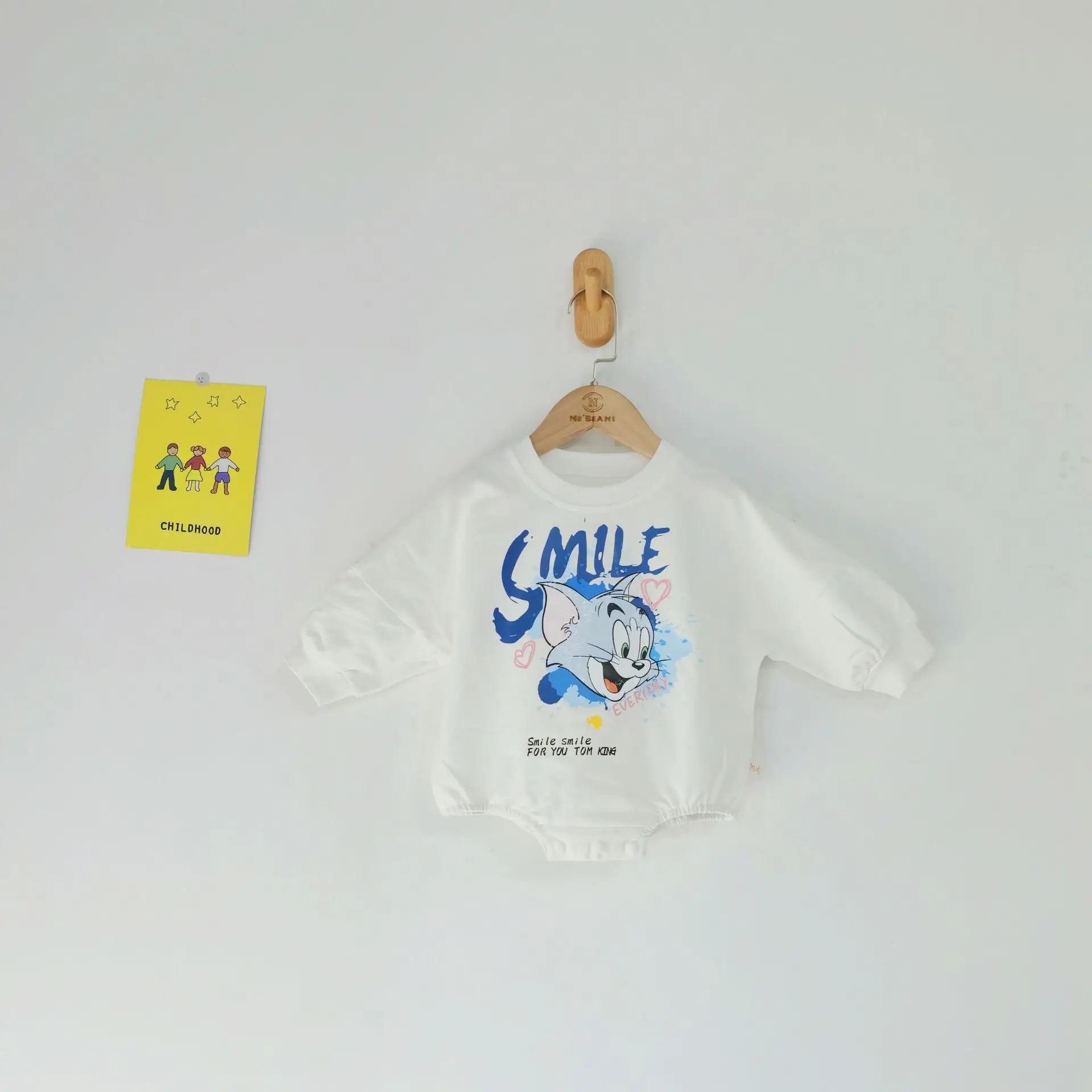 Baby Girl Cotton T-Shirt Set with Smile Graphic