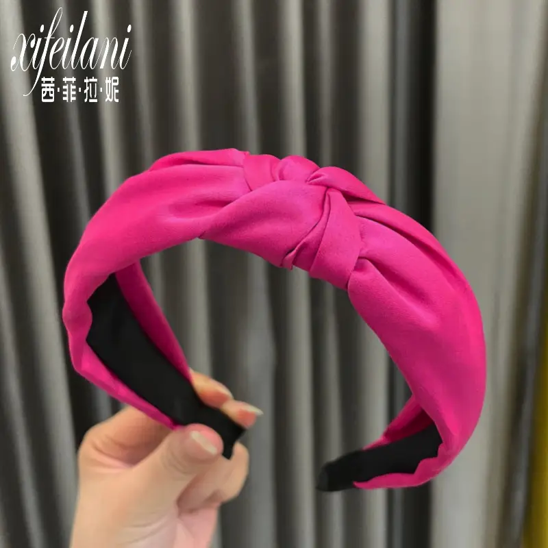 Fairy Hair Hoop Women's Solid Color Wide Edge Pressing - Image 14