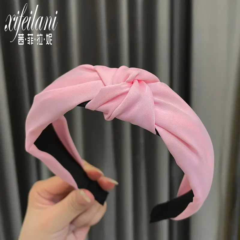 Fairy Hair Hoop Women's Solid Color Wide Edge Pressing - Image 15