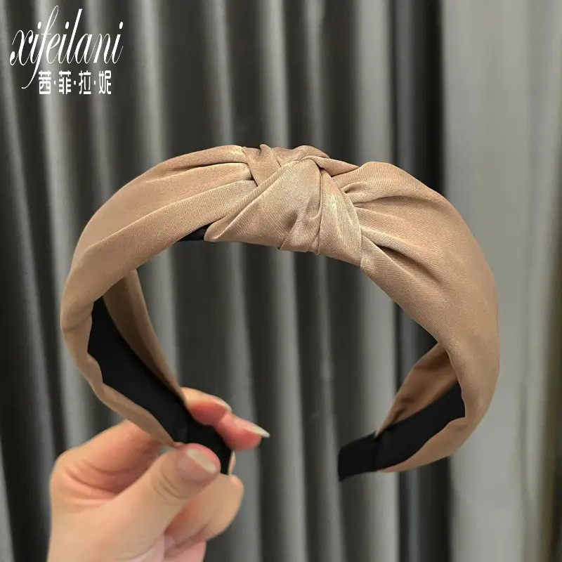 Fairy Hair Hoop Women's Solid Color Wide Edge Pressing - Image 7