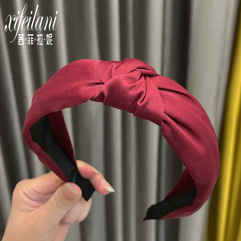 Fairy Hair Hoop Women's Solid Color Wide Edge Pressing - Image 9