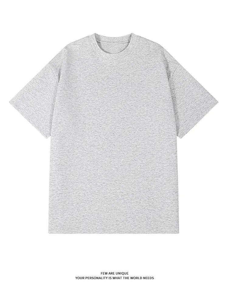 ACU Men Black 220G Heavy T-Shirt Summer Loose Fit