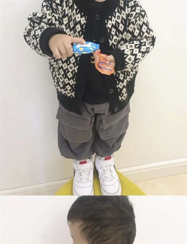 Children's Knitted Cardigan Coat Yellow Spring Autumn Top — feature 3