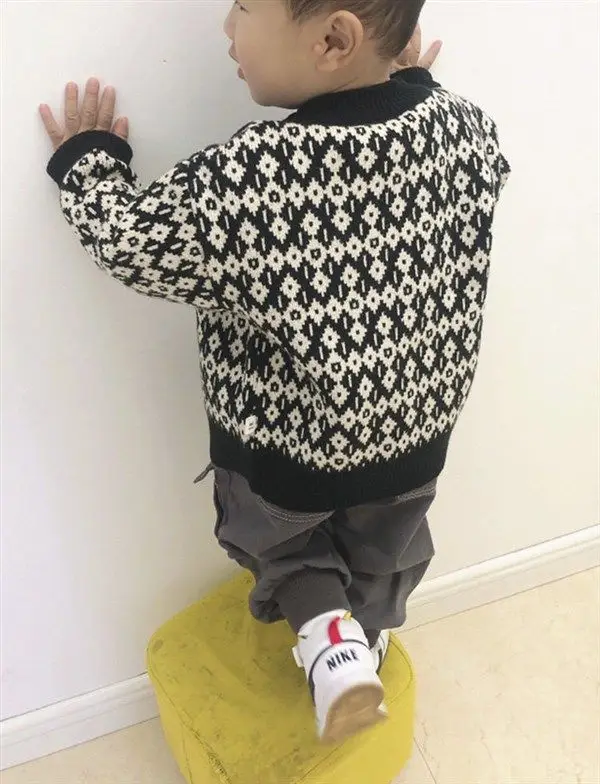 Children's Knitted Cardigan Coat Yellow Spring Autumn Top — feature 4