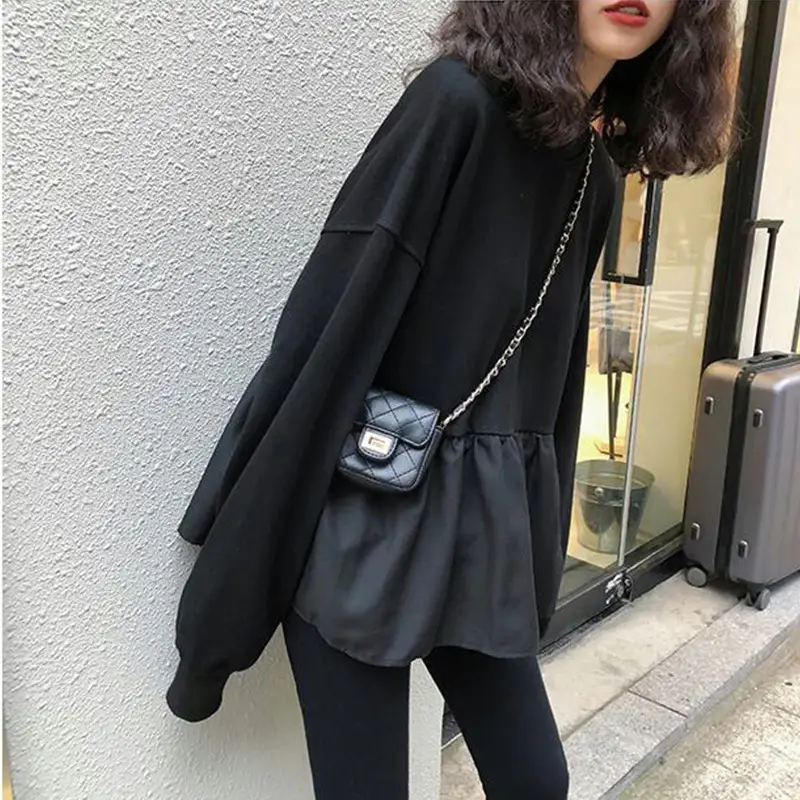 Women Korean Style Loose Slimming Top Solid Color - Image 6