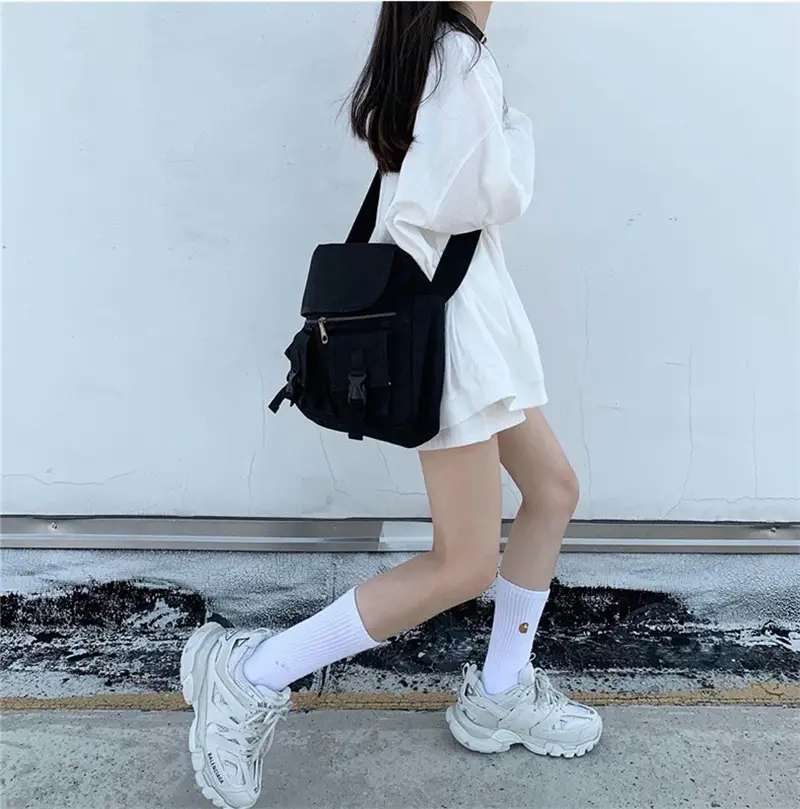 Women Korean Style Loose Sweatshirt White Long Sleeve — feature 4